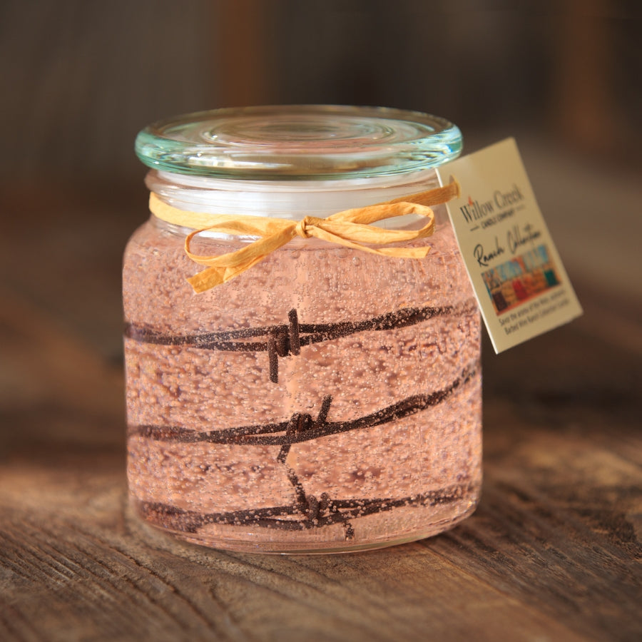 Fresh Peaches Barbed Wire Candle 16 oz